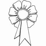 Ribbon Flower Coloring Sheet sketch template