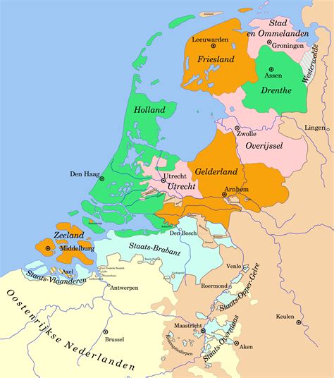 United Provinces (1581-1795) • Map • PopulationData.net