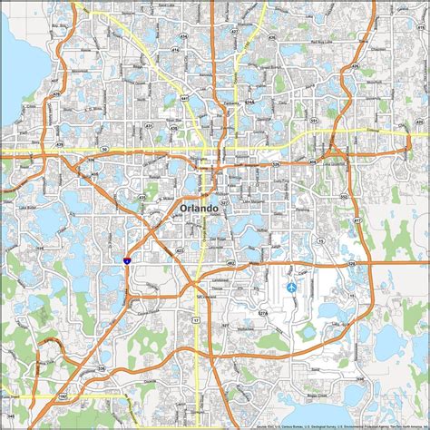 Map of Orlando, Florida - GIS Geography