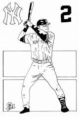 Derek Jeter Coloring Sheets Pages sketch template