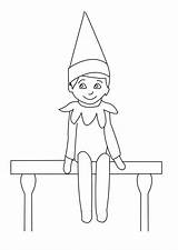 Elf On The Shelf Free Printable Coloring Pages sketch template