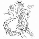 Rapunzel and Four Sisters Coloring Page  Super sketch template