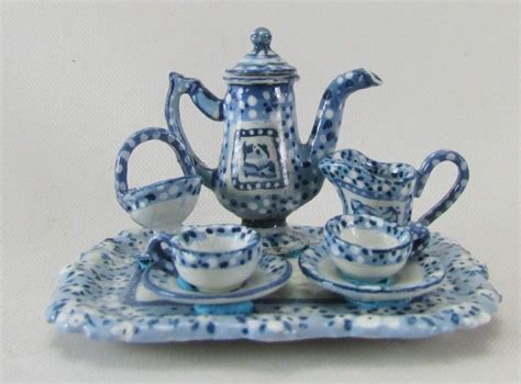 Blue and white tea set | Tea set, Blue, white, Miniatures