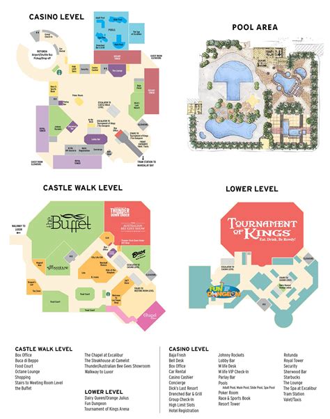 Excalibur Casino Property Map & Floor Plans - Las Vegas | Excalibur casino, Vegas fun, Las vegas