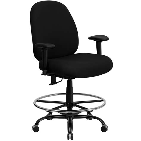 52.5" Black Contemporary Adjustable Back and Arms Ergonomic Office ...