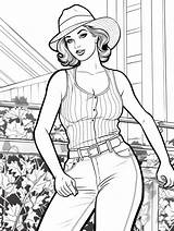 Free coloring Page Of pin Up Girls For Adults Printable Sheets  sketch template