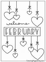 February Coloring Pages sketch template