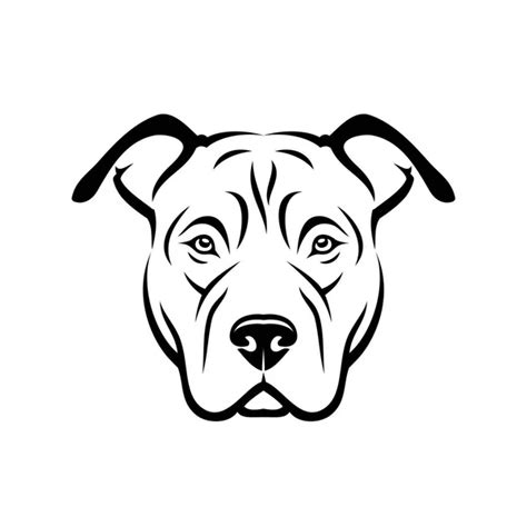 ᐈ Pitbull logos stock drawings, Royalty Free pitbull head silhouette ...