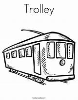 Trolley Coloring Page  Twisty Noodle sketch template