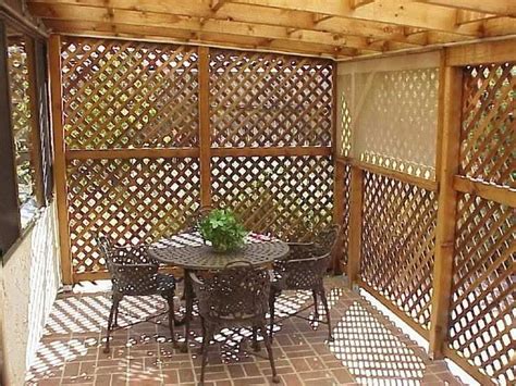 lattice screen in porches - Google Search | Lattice patio, Enclosed patio, Backyard patio