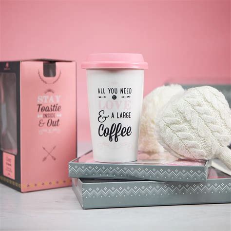 All You Need Is Love and A Large Coffee Travel Mug and Cosy Earmuffs Large Coffee Mugs, Earmuffs ...
