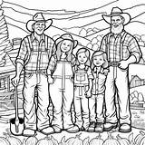 Charming Hillbilly Family Coloring Page  MUSE AI sketch template