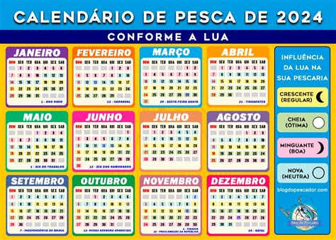 Calendário de pesca de 2024: conforme a lua | Blog do Pescador