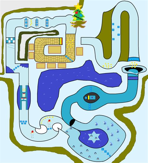 Mario Kart Track Ideas: Snowball Park by BlueCola101 on DeviantArt