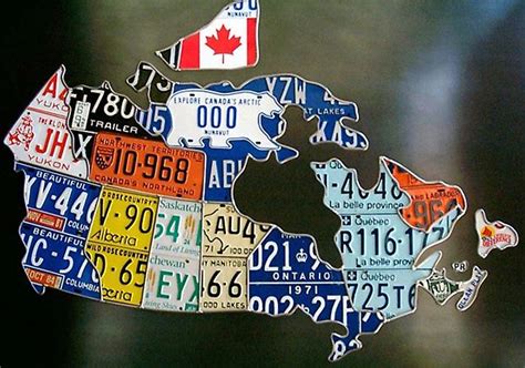 Canadian License Plates piece