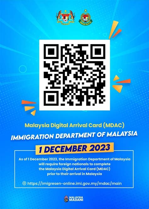 MALAYSIA DIGITAL ARRIVAL CARD (MDAC) - News From Mission - Consulate General of Malaysia, Davao City