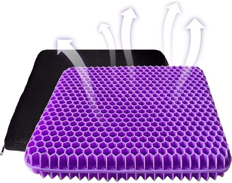 Buy Purple Gel Seat Cushion, for Long Sitting -Double Thick Gel Seat Cushion Breathable ...