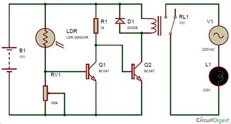 Simple Ldr Sensor Circuit Diagram