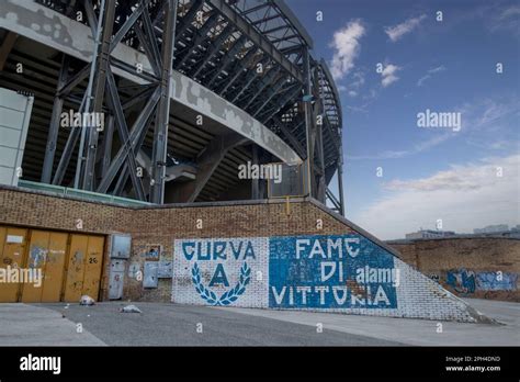 The Diego Armando Maradona Stadium, home to S.S.C. Napoli in Naples ...