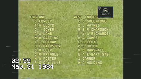 Viv Richards hitting 189 Not Out vs England , at then highest ever individual score in 1984 ...