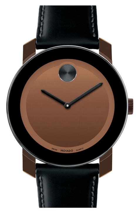 Movado 'Bold' Leather Strap Watch | Nordstrom