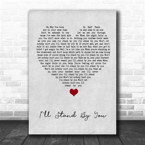 Girls Aloud I'll Stand By You Black Heart Song Lyric Quote Music Print ...