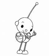 Olie Polie And pogo stick coloring Page sketch template