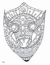 Bull With Tribal Pattern Adults Coloring Pages  Cool sketch template