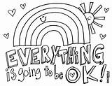 Everything Is Going To Be OK Coloring Page Horizontal  Nation sketch template