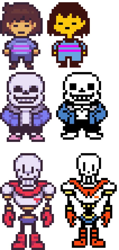 overworld sans sprites i made : r/Undertale, sans pixel art 64x64 ...