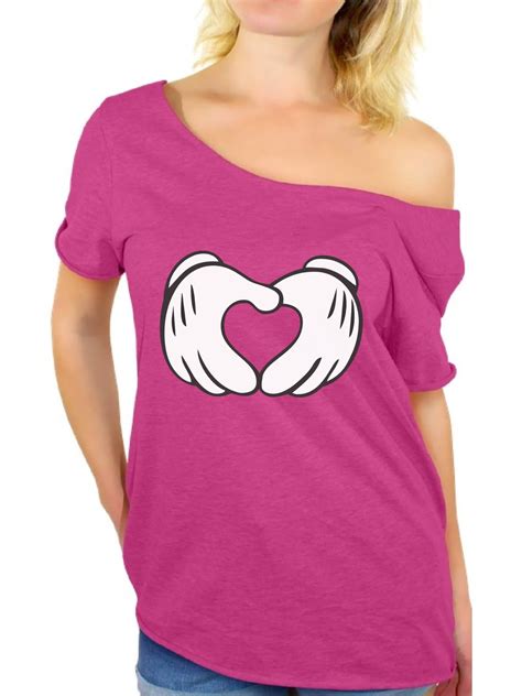 Awkward Styles - Awkward Styles Cartoon Hands Heart Shirt for Women ...