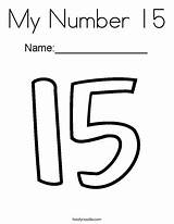 My Number 15 Coloring Page  Twisty Noodle sketch template