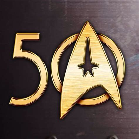 the 50th anniversary logo for star trek