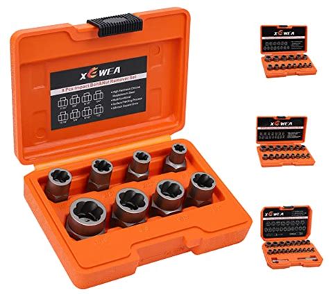 XEWEA Bolt Nut Extractor Set, Easy Out Broken Lug Nut Extraction ...