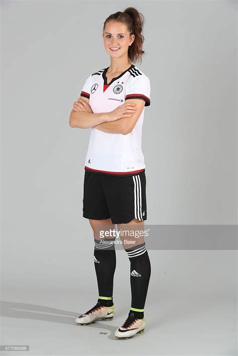 Sara Daebritz of the German women's national football team poses ...