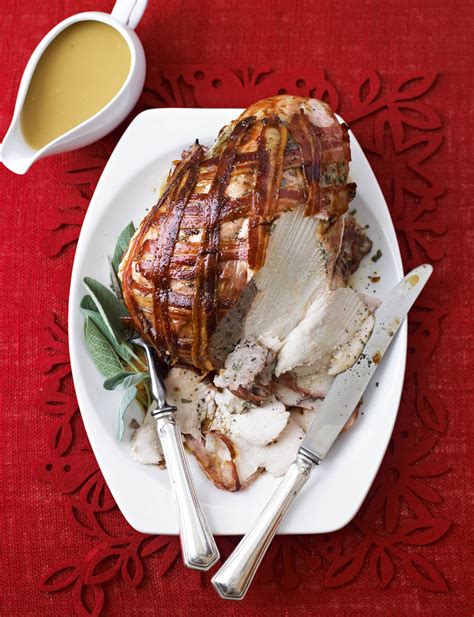 Christmas Roast turkey crown with gluten-free sage stuffing and gravy | Sainsbury`s Magazine