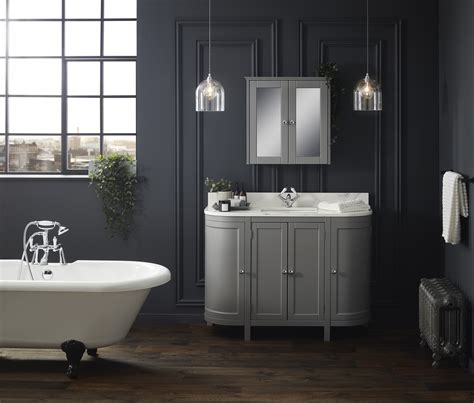 Holborn Curved 1200mm Traditional Floor-Standing Vanity Unit - Dust Grey | FrontlineBathrooms.com