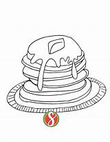 Free Pancakes Coloring Pages — Stevie Doodles sketch template
