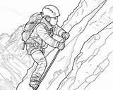 Mountain Climbing Coloring Pages sketch template