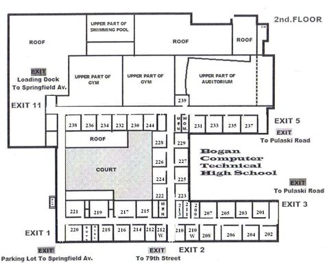 Bogan Computer Technical High School | School floor plan, Floor plans ...