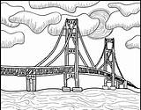 Mackinac Bridge Coloring Page Pages sketch template