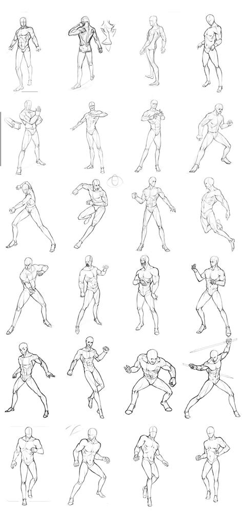 male poses chart 02 by THEONEG on DeviantArt Drawing Poses Male, Male Figure Drawing, Sketch ...