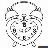 Clock Coloring Pages sketch template