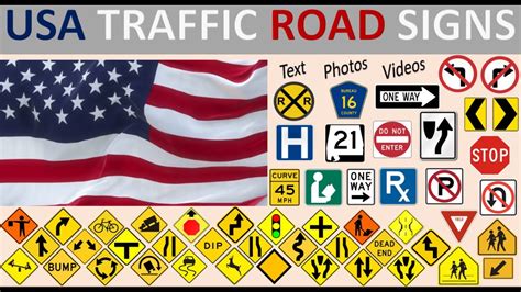 USA TRAFFIC ROAD SIGNS - YouTube