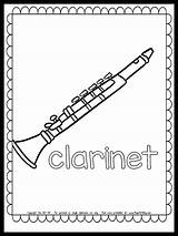 Clarinet Coloring Page sketch template