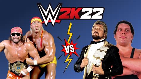 #WWE2K22: Hulk Hogan & Randy Savage vs. Ted DiBiase & Andre The Giant - YouTube