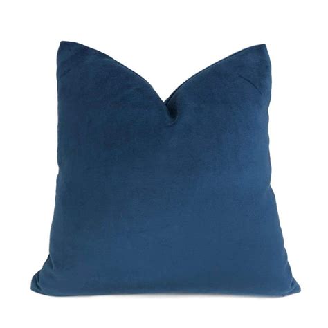 Ocean Blue Brooklyn Velvet Pillow Cushion Cover | Blue throw pillows ...