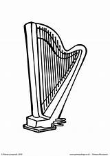 Harp Sheet Coloring Pages sketch template