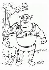 Coloring Pages  Shrek With Donkey Page sketch template