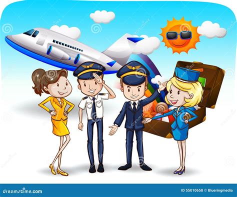 Cabin Crew Stock Vector - Image: 55010658